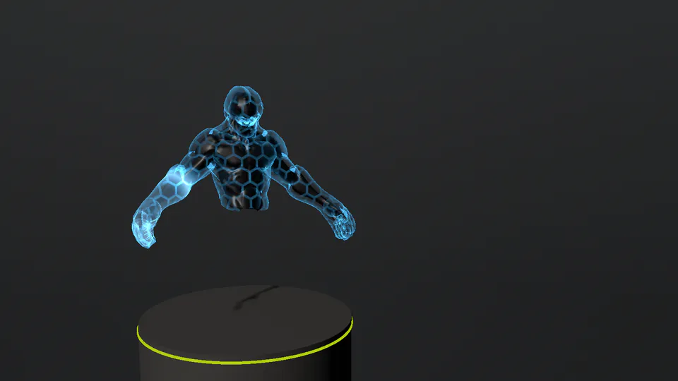 Shader Showroom / Energy shield on a sculpted torso